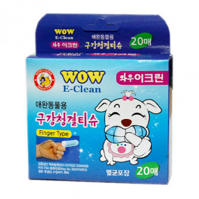 와우 이크린 구강청결티슈(20매)